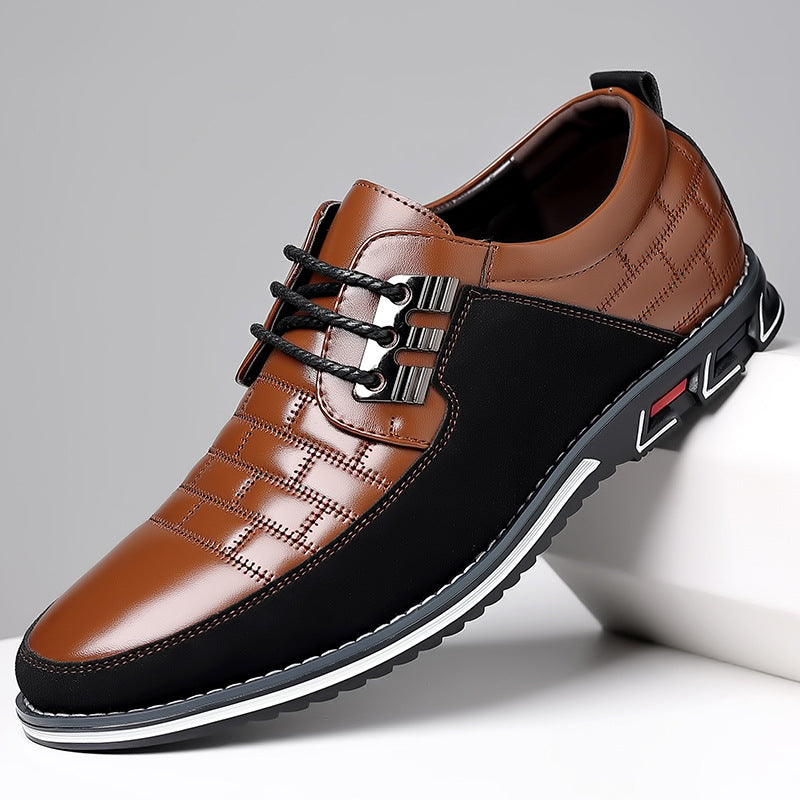 Business casual leather shoes